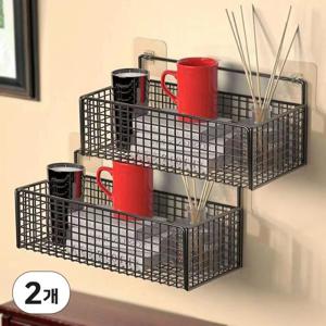 무타공 욕실 바구니선반 화장실 벽걸이 수납 바스켓 그물 선반