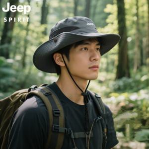 1+1 JEEP SPIRIT 지프스피릿 남녀공용 다기능 등산모자 UV차단 방수 버킷햇 벙거지 낚시 버킷햇