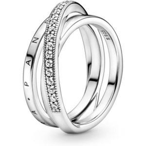 판 도 라 크로스오버 파베 트리플 밴드 반지 199057C01 199057C01