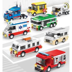 J2K 차량 블럭 도시 8종 세트 선물 어린이날 크리스마스 8종 세트