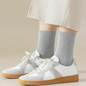 남성 데일리 중목 양말 5켤레 1세트 무지 베이직 데일리 패션