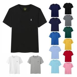 폴 로 랄 프 로 렌남성 라운드넥반팔티셔츠 순면100% 커플 여성 공용 여름 반팔티셔츠 14컬러