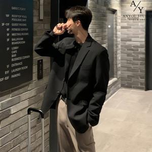 남자 정장 자켓 블랙 양복 빅사이즈 수트 세미정장 블레이저 베이직 아우터 데일리 코트