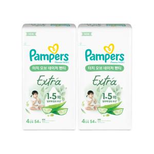 (한정수량 특가) 팸퍼스 아르모니 터치 오브 네이처 엑스트라 팬티형 기저귀 4단계 108매