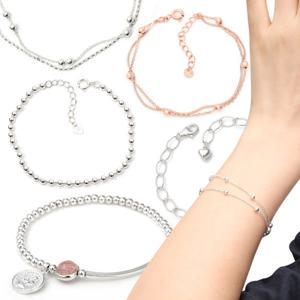 시크한 매력 데일리 92.5 실버 체인 볼 은 팔찌 발찌