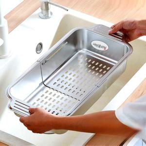 길이조절 가능 304스테인레스 설거지 식기건조대 주방 싱크대선반  밧드야식기건조대 채반