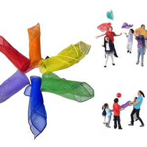 아이소파 스카프 60x60 6장 IS-60 유아 저글링 오감 촉감 놀이 체육 교구 완구