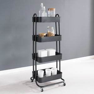 리드 철제 이동식 트롤리 4단 다용도 선반 카트 수납장 정리함