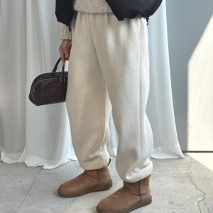 국내생산 여성 겨울 기모 조거팬츠 키작녀 기모바지 양기모팬츠 고무줄바지