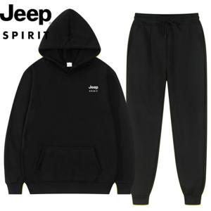 지프 JEEP SPIRIT 맨투맨 트레이닝 세트 패션 기모 남성 후드 세트