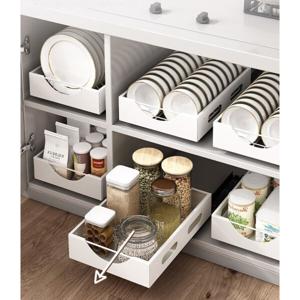 주방 슬라이딩 철제선반 그릇 접시 양념통 정리 선반 2P