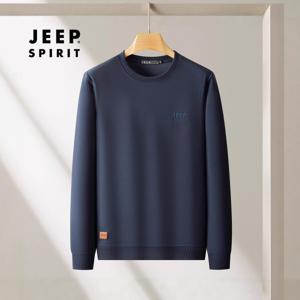JEEP SPIRIT 남성 주름 방지 무지 베이직 맨투맨 긴팔티