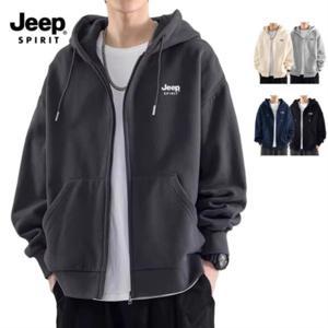 지프 JEEP SPIRIT 남녀공용 기모 집업후드 뽀글이 안감 자켓 루즈핏 집업후드 JSLS666