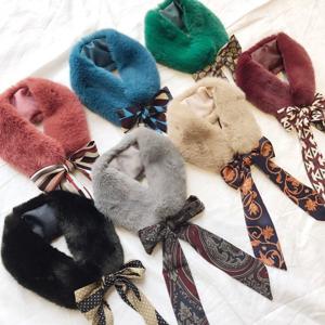 리얼 렉스퍼 트윌리 머플러 밍크스카프 밍크목도리