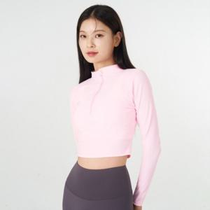 자체제작 누이브 여성용 슬림핏 크롭 래쉬가드 반집업 수영복 3컬러