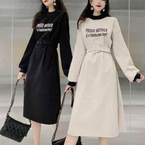 벨트원피스코디 가을 긴팔 화이트 여자 세트