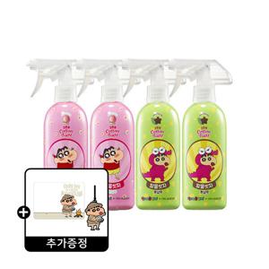 온더바디 코튼풋 발을씻자 짱구에디션 385ml 4개 + 증정) 러기지택+여권케이스