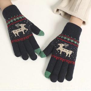 스마트폰 겨울 터치장갑 크리스마스 눈꽃패턴 기모 니트장갑 겨울신상품 10%할인 단체주문환영