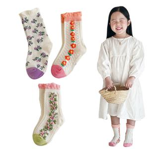 스프링 꽃밭양말 3족세트(1367)