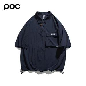 POC프리미엄 반팔 셔츠 남성용 얇은 오버핏 아우터 냉감 셔츠 POC