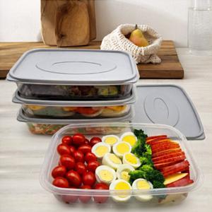 냉장고 냉동실 정리용기 1800ml 납작이 전자레인지 밀폐용기 BPA Free 국내생산