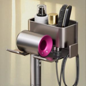 아이코지 무타공 수납형 강력접착 드라이기 거치대