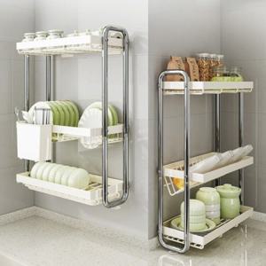 Arsjuo 슬림 싱크대 선반 주방 미니 식기 건조대 그릇 접시 정리대