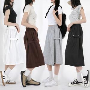 여성 반바지/여성 사이드 스냅버튼 버뮤다 팬츠 반바지