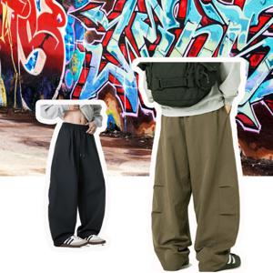 남여공용 핀턱 와이드 벌룬팬츠 스트릿 힙합 스웻 팬츠  (2개이상추가할인)