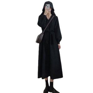 가을겨울빅사이즈빅사이즈원피스 프린트여성 원피스 치마 스커트 빅사이즈여성의류 카색 셔츠 원피스녀 202