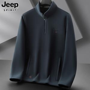 JEEP SPIRIT 남성 반집업 맨투맨 가을 겨울 기모티셔츠
