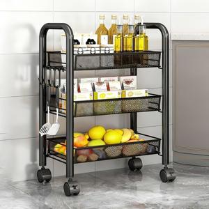 타리홈스 이동식 트롤리 철제 수납 선반