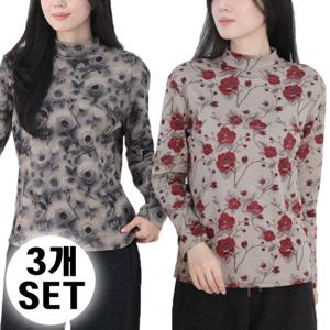 3개세트 여성 하이넥 반폴라 티셔츠 목폴라 반목티 (15color)