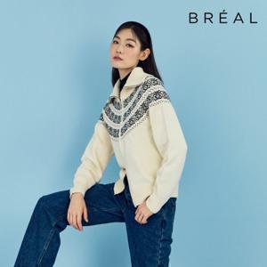 브리엘 25FW 노르딕 캐시미어 니트 집업 1종[런칭 가격 69,900원]