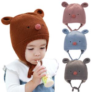 [조이멀티]쥐콩이 쫑긋 니트 아동 귀달이모자 308658