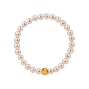 [한국금다이아몬드] 순금 볼 팔찌 24K 여자 금팔찌 진주 연화단청 1g