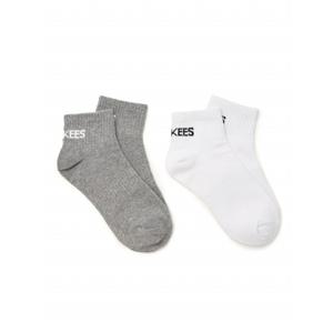 [MLB]공용 워딩로고 2족 세트 발목 양말 (3ASOS054N-00MGS)