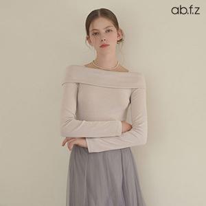 [ab.f.z] 페미닌 라인 디테일 슬림 티셔츠 (AFZ1MK31A)