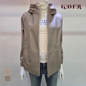 [GEO FUR] 천연 양가죽 간절기 반후드 자켓_G504LJK0020