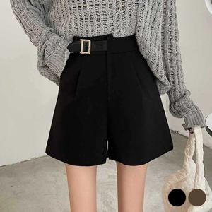 앞 밸트 뒷밴딩 슬랙스 반바지 URD-367 데일리반바지