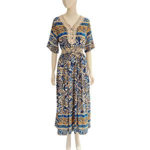 [에이비에프지]레이스 프릴 브이넥 롱원피스 ADZ5HO32G