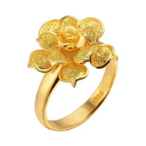 [한국금다이아몬드] 여자 순금 반지 장미 꽃 24K 7.5g 애끼 검지 엄지