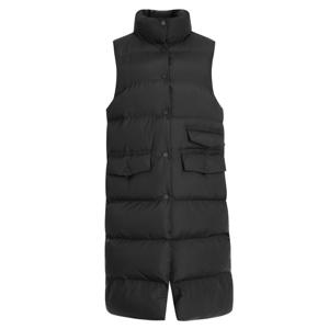 여성 버튼 스텐넥 웰론 보온 롱 패딩조끼 J-LN-WVS-1139-블랙