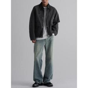 (455939LY44) [에잇세컨즈] 옥스포드 워싱 헌팅 재킷 애쉬