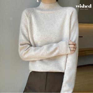 심플 베이직 하프넥 긴팔 모달 니트 (WIADNT075)