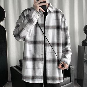 [모로엠] 남성 스트릿 체크 셔츠 남방셔츠 DMS-SHA-Q3918045