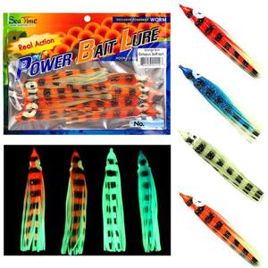 씨타임 옥토퍼스 꼴뚜기웜 야광 바다 루어 미끼 웜