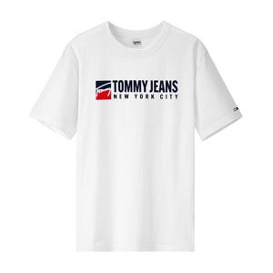 [타미힐피거 주니어]타미힐피거 타미진스 엔트리 애슬레틱스 반팔티 화이트 DM0DM14001-YBR