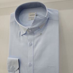 [예작]예작 23S/S 블루 배색/스냅단추 면60,폴리40 슬림핏 긴팔