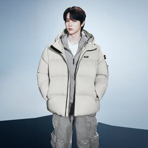 [내셔널지오그래픽 (행사)]남녀공용 역시즌 골든몰 숏기장 구스 후디 다운 점퍼 N244UDW120